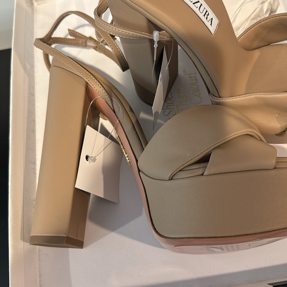 Aquazzura nude platform ollie sandal brand new - Picture 2 of 6